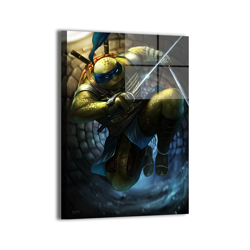 Steel Resolve Leonardo Wall Art Metal Print – TMNT Leonardo by Nopeys