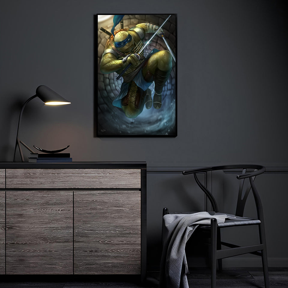 Steel Resolve Leonardo Wall Art Poster Print – TMNT Leonardo by Nopeys
