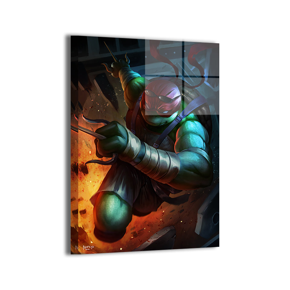Savage Sai Strike Wall Art Metal Print – Raphael TMNT by Nopeys