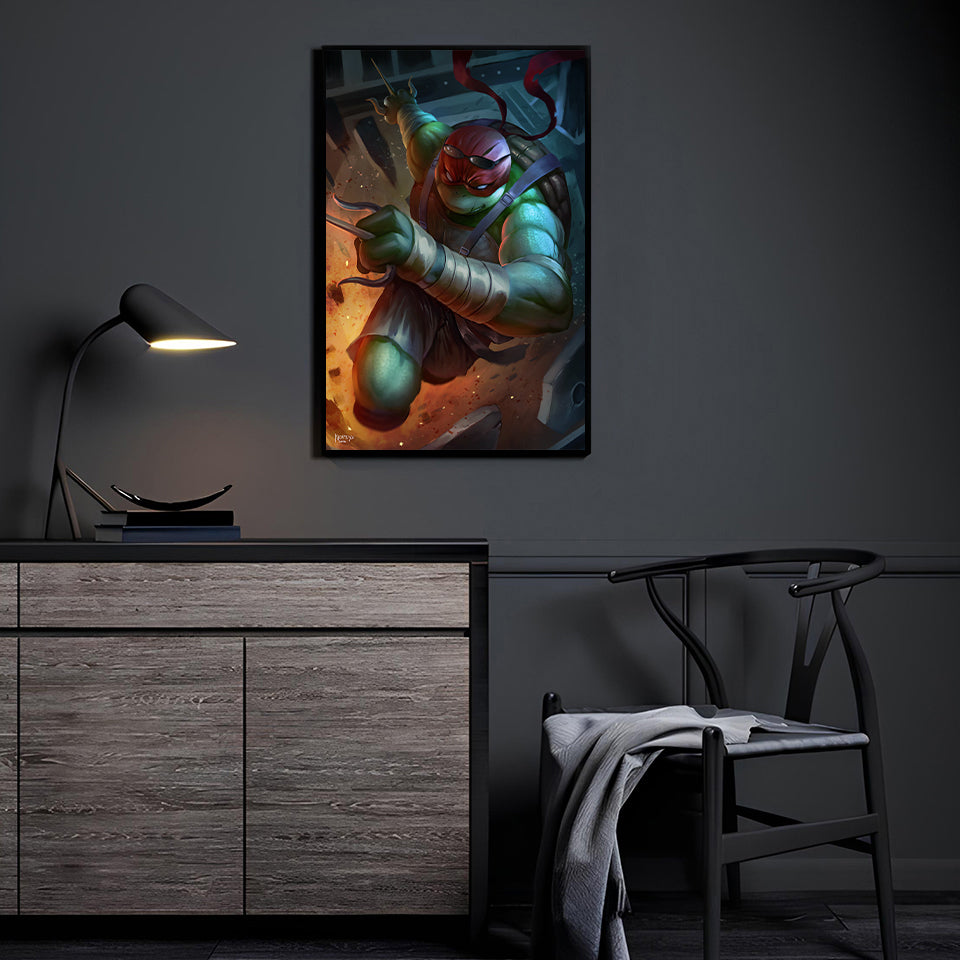 Savage Sai Strike Wall Art Poster Print – Raphael TMNT by Nopeys