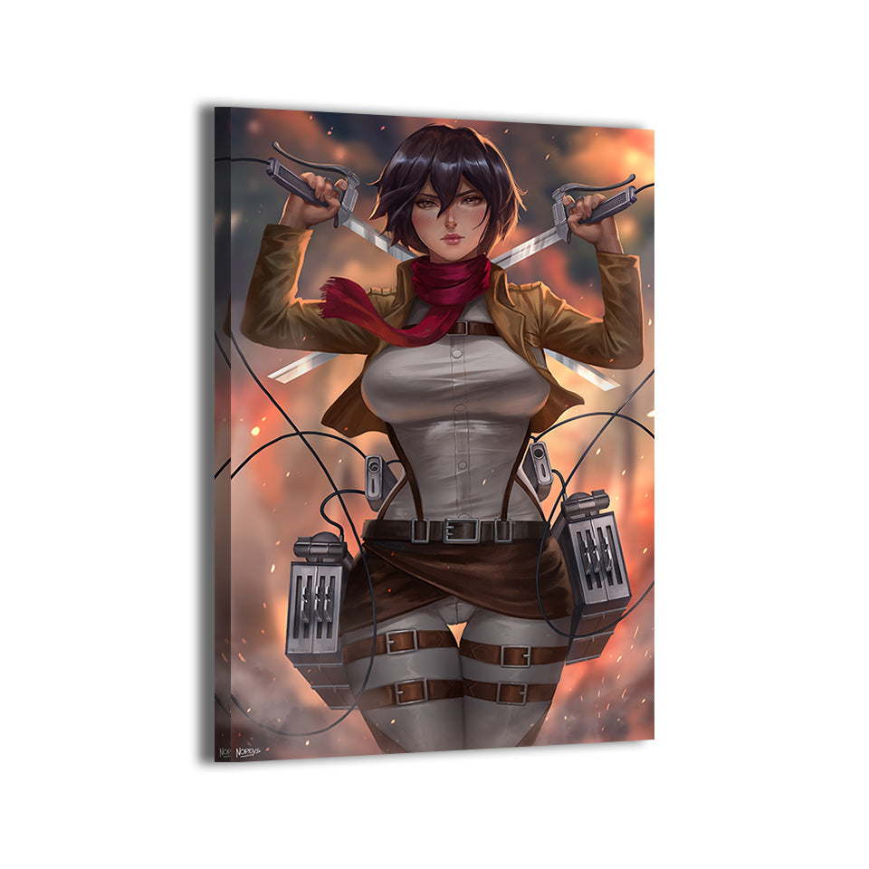 Crimson Scarf Wall Art