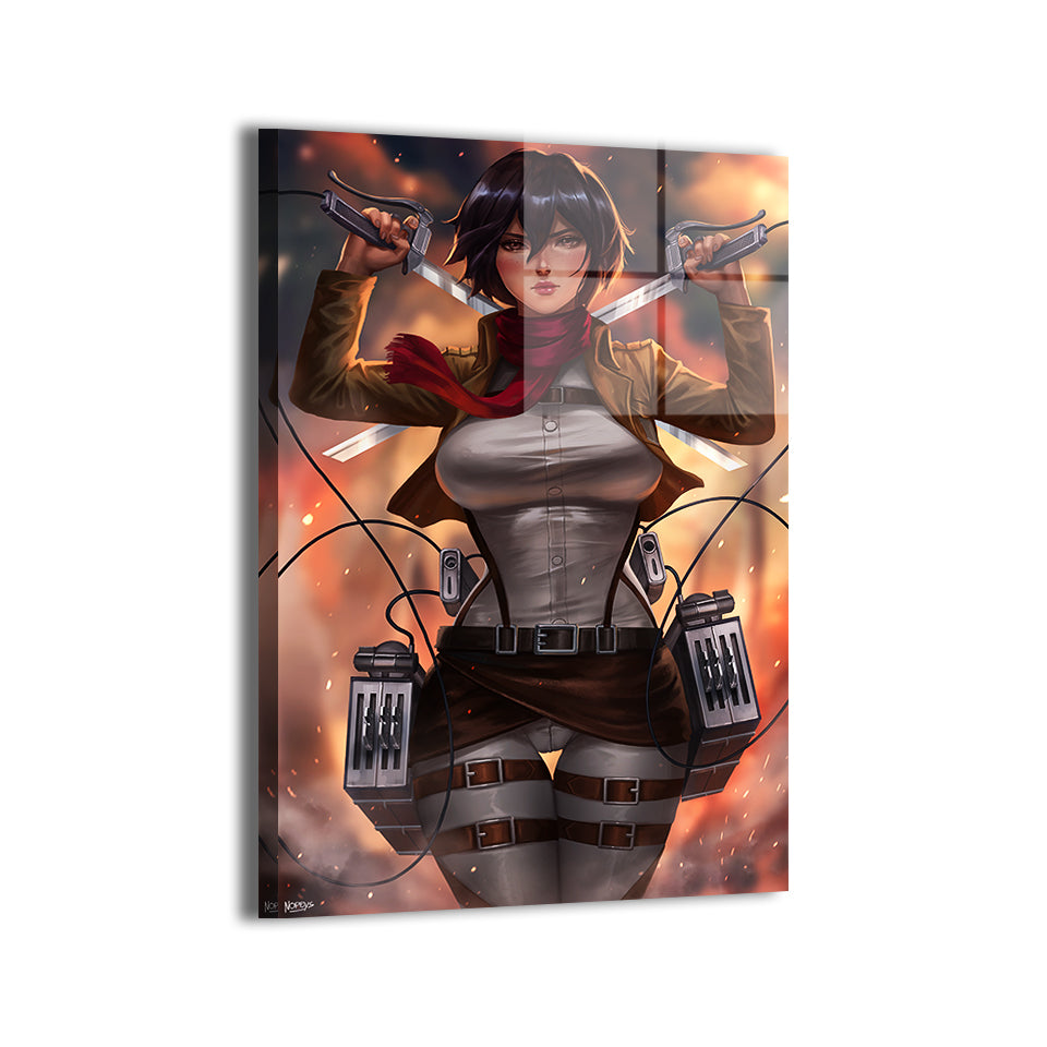 Crimson Scarf Wall Art