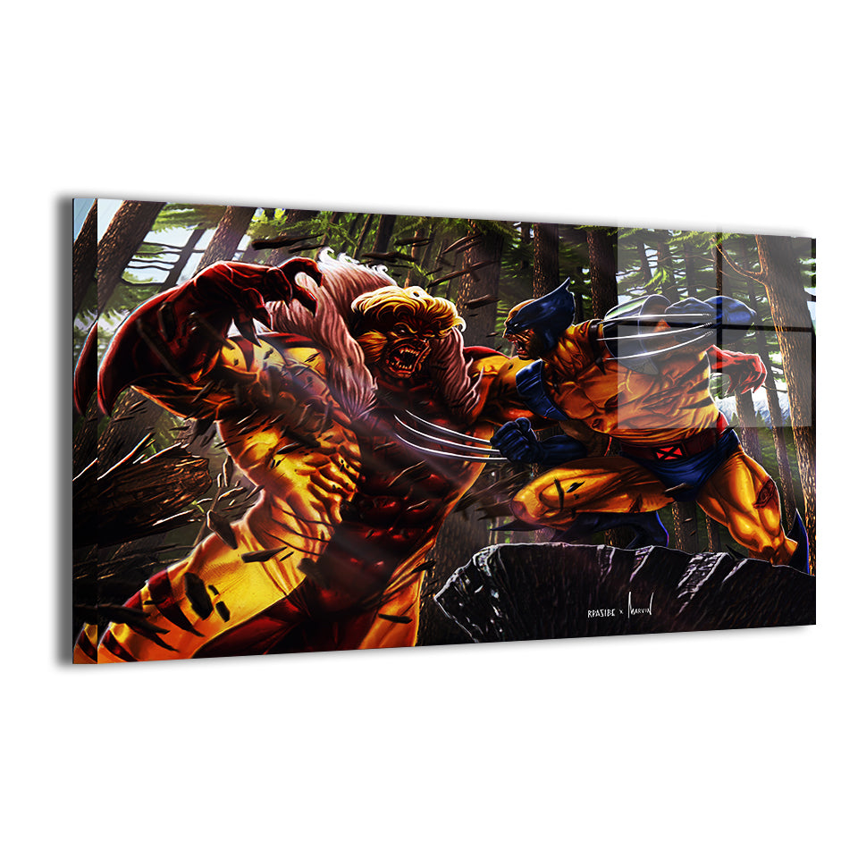 Wolverine Vs Sabertooth Wall Art