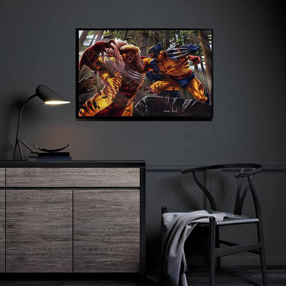 Wolverine Vs Sabertooth Wall Art
