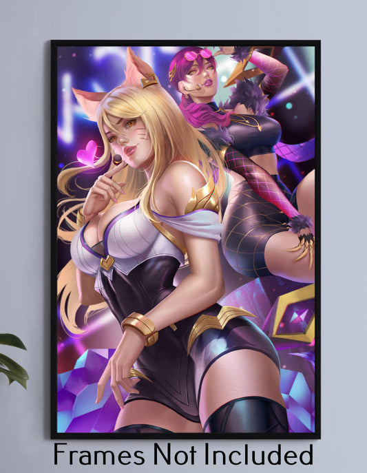 KDA members Evelynn and Ahri Wall Art