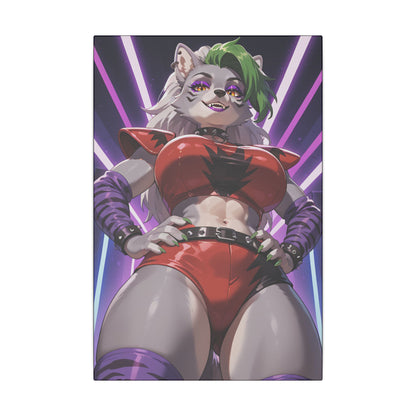 Sexy Roxanne Wolf Wall Art on premium canvas, acrylic, and metal – front view featuring Roxanne Wolf from Five Nights at Freddy’s