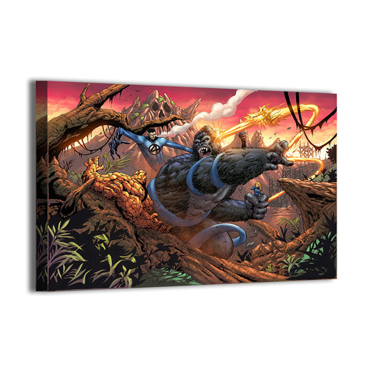 Kong vs Fantastic Four Wall Art