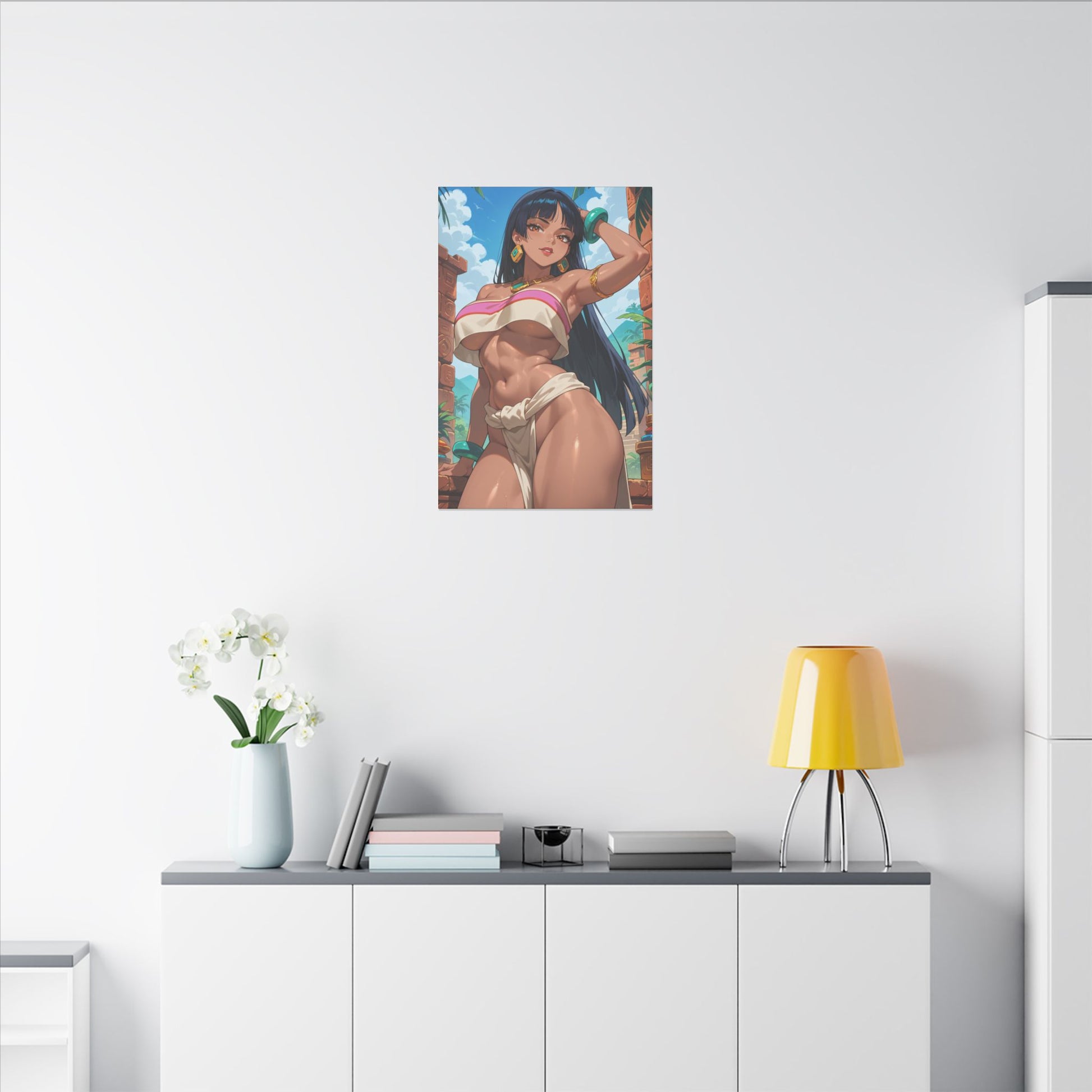 Chel Wall Art on premium canvas, acrylic, and metal – front view featuring Chel from The Road to El Dorado