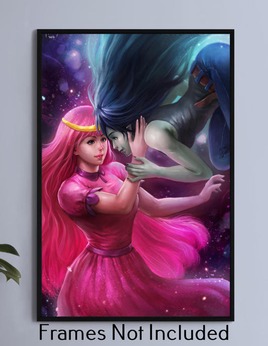 Princess Bubblegum and Vampire Princess Marceline Wall Art