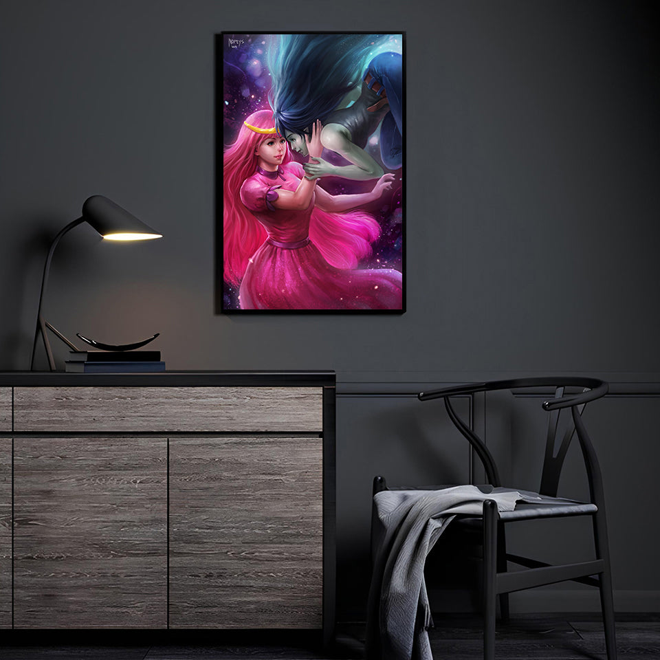 Cosmic Bond Wall Art Poster Print – Princess Bubblegum & Marceline by Nopeys