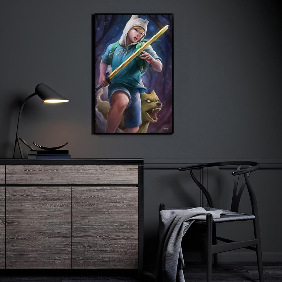 Hero of Ooo Wall Art Poster Print – Finn & Jake Adventure Time by Nopeys