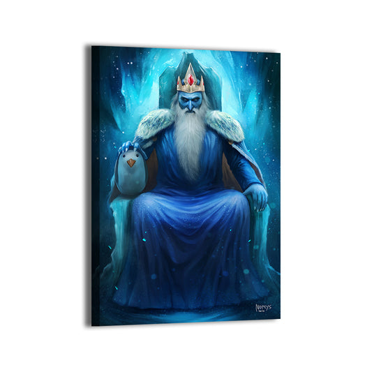 Frozen Throne King Wall Art Canvas Print – Ice King by Nopeys