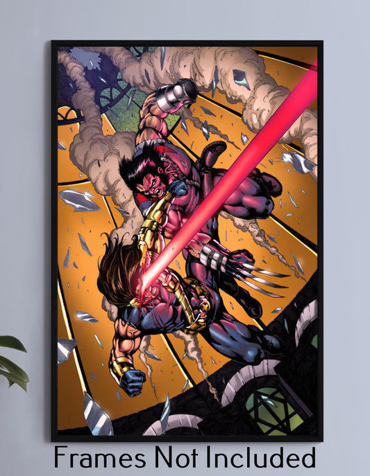 Age of Apocalypse Wolverine vs Cyclops Wall Art