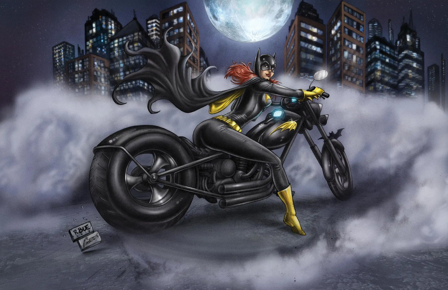 Nightwatch Batgirl on Batcycle