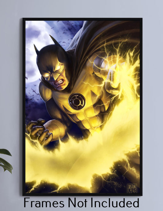 Yellow Lantern Batman Wall Art
