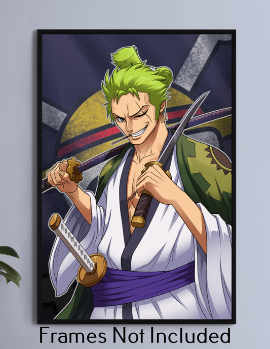 One Piece Pirate Zoro Wall Art