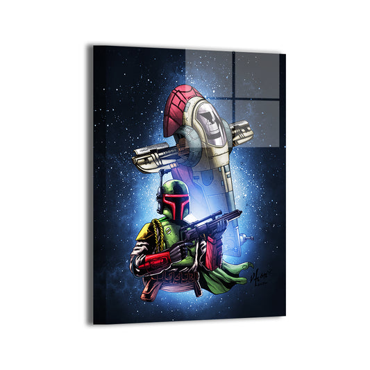 Boba Fett and Slave 1 Wall Art