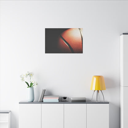 "Basketball Art Print on premium canvas, acrylic, and metal – front view showcasing dynamic sports imagery"

