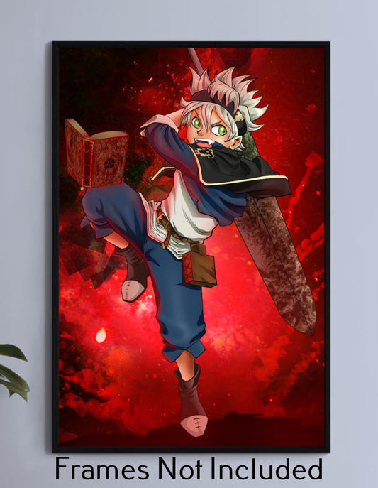 Black Clover Asta Demon Sward Wall Art