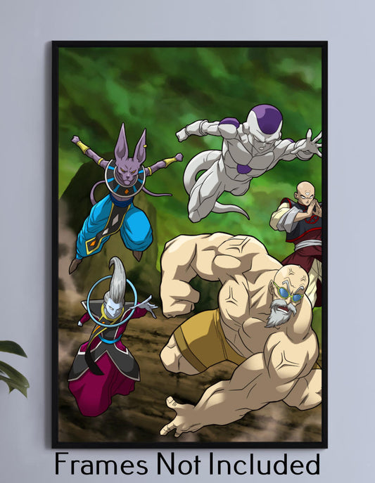 Dragon Ball Vs Jiren - Connecting A Wall Art