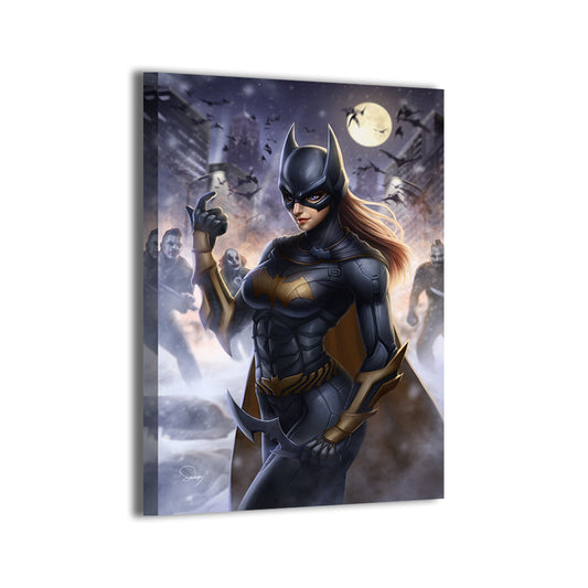 Batgirl battles Clowns Wall Art