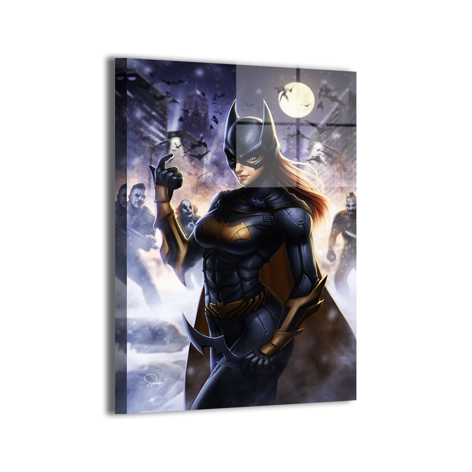 Batgirl battles Clowns Wall Art