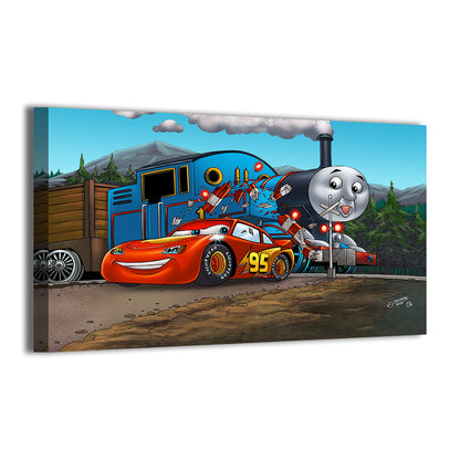 Lighting McQueen and Thomas the Train Wall Art