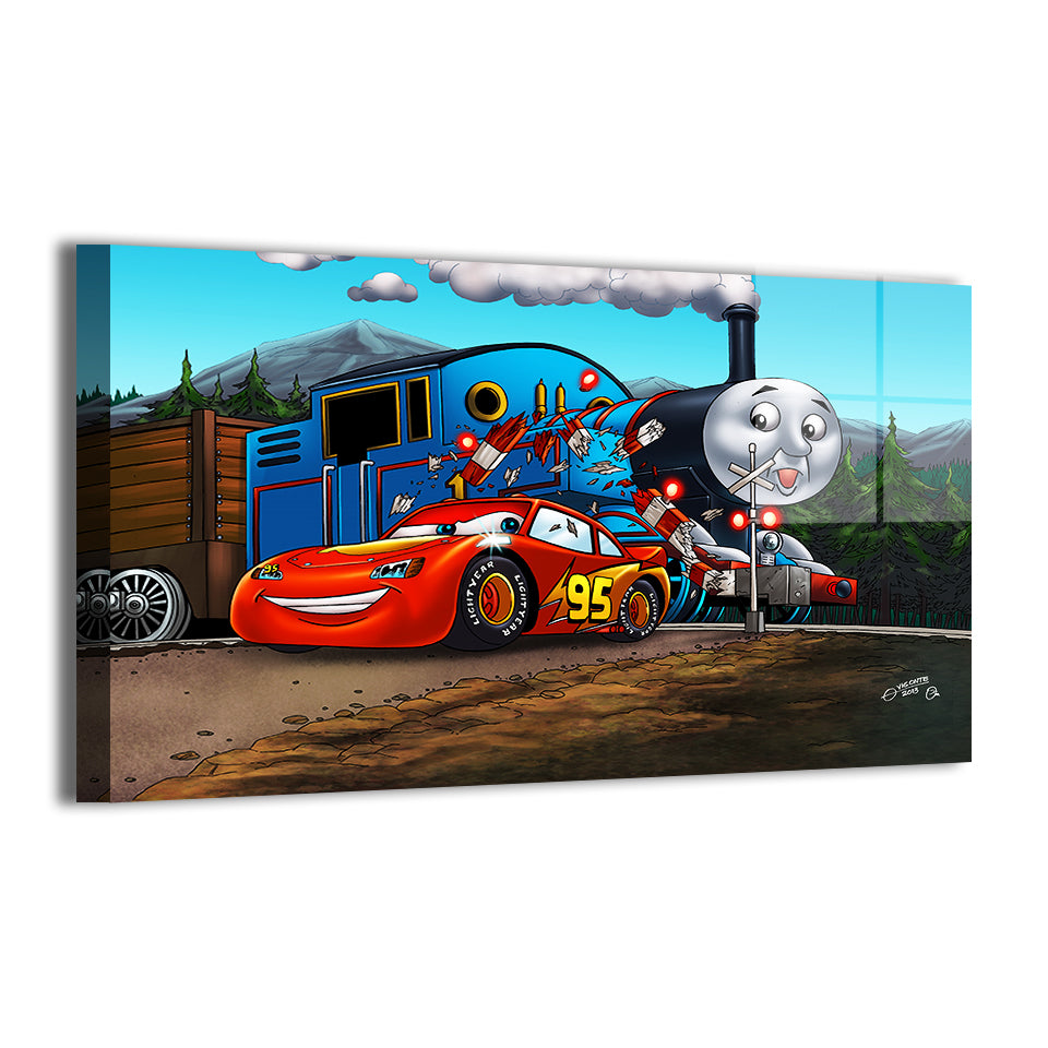 Lighting McQueen and Thomas the Train Wall Art