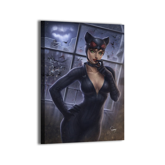 Catwoman Break in and purr Wall Art