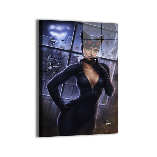 Catwoman Break in and purr Wall Art