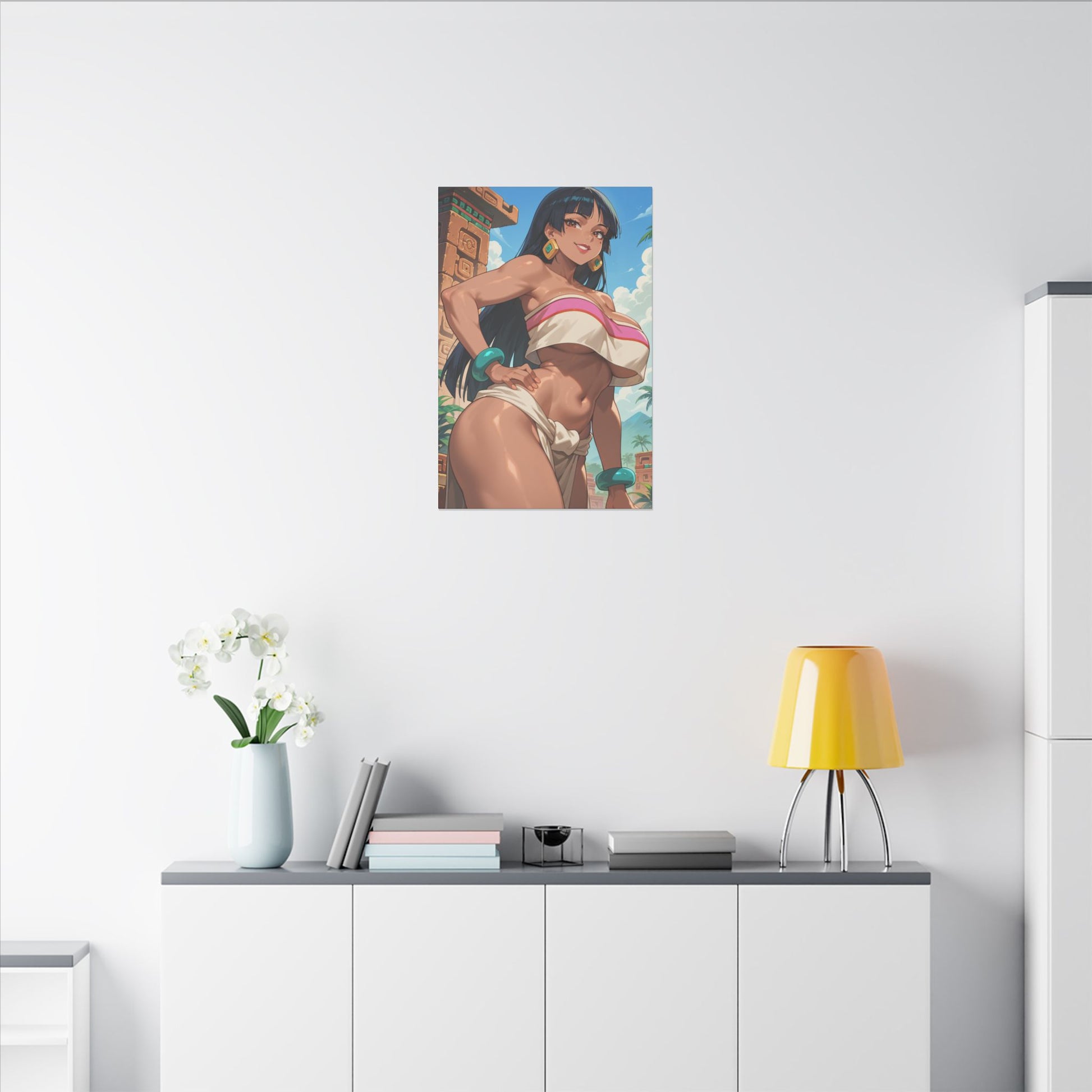 Chel Wall Art on premium canvas, acrylic, and metal – front view featuring Chel from The Road to El Dorado