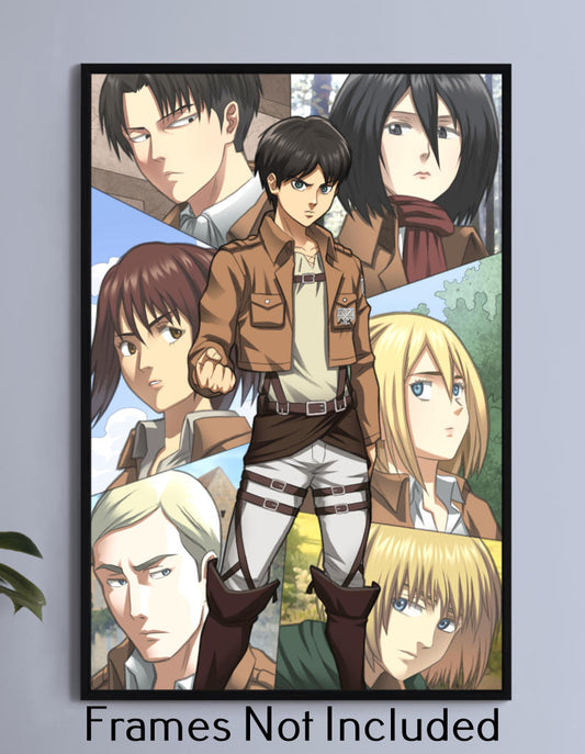Heros of Attack on Titan Wall Art