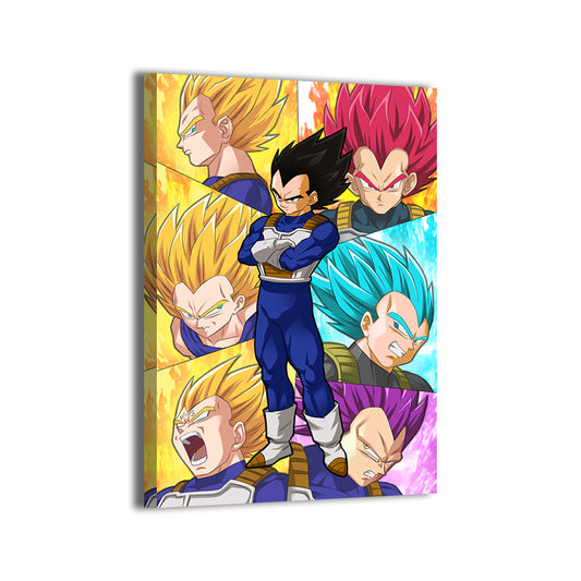 Transformations of Vegeta Wall Art
