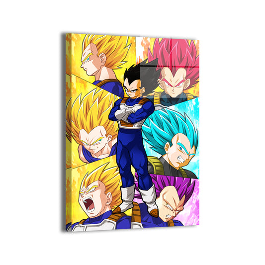 Transformations of Vegeta Wall Art