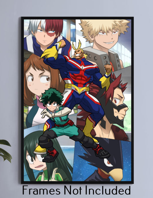 Team Hero Deku Wall Art