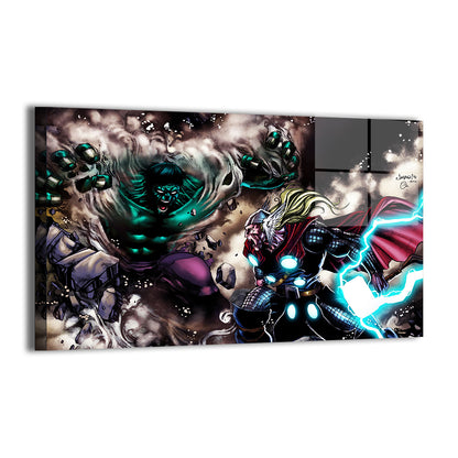 The Hulk Vs Thor Wall Art