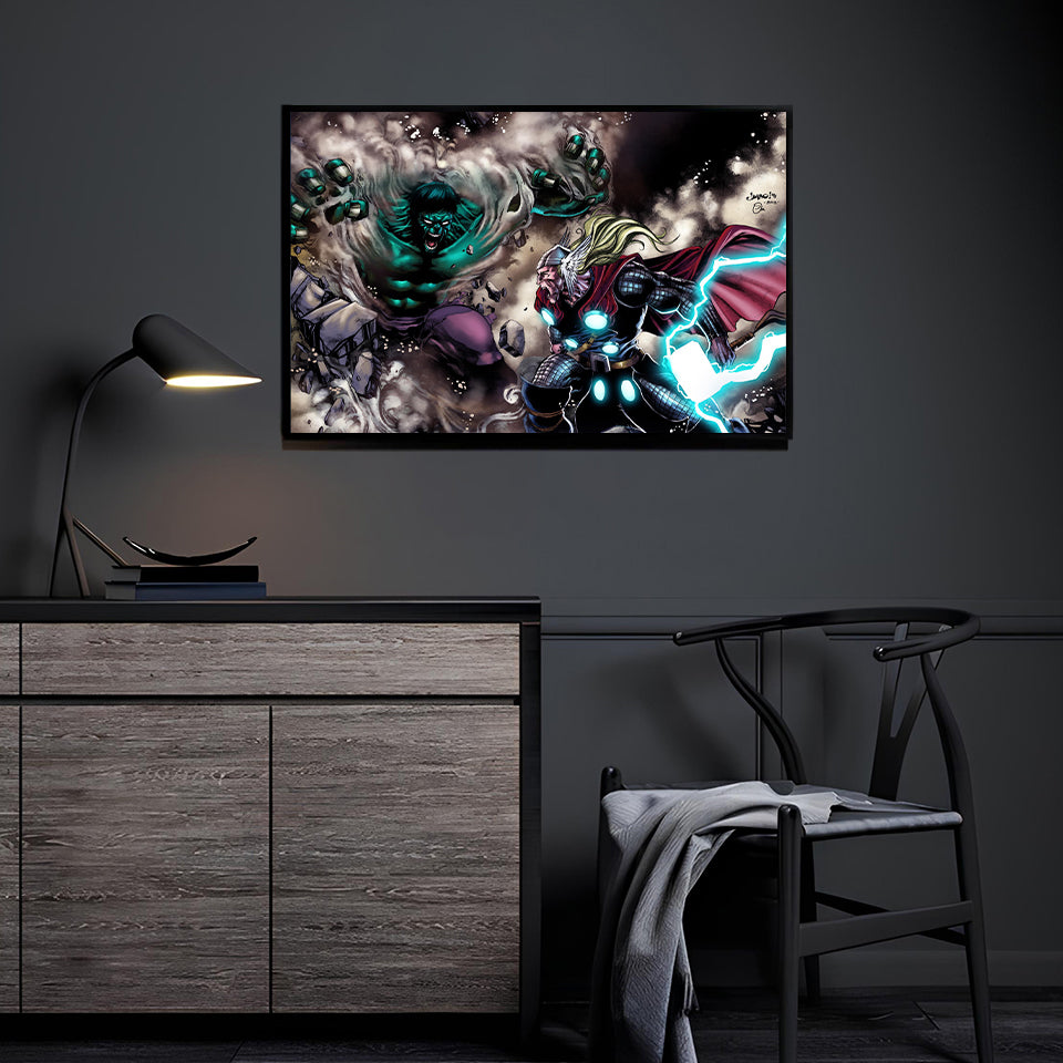 The Hulk Vs Thor Wall Art