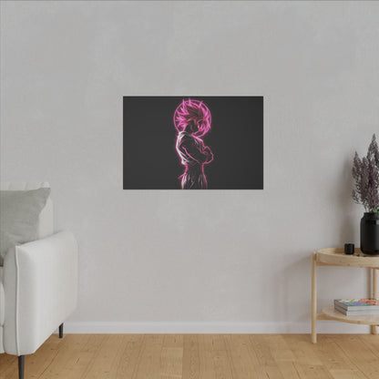 "Goku Rose Wall Art on premium canvas, acrylic, and metal – front view featuring iconic Dragon Ball Goku with a rose motif"

