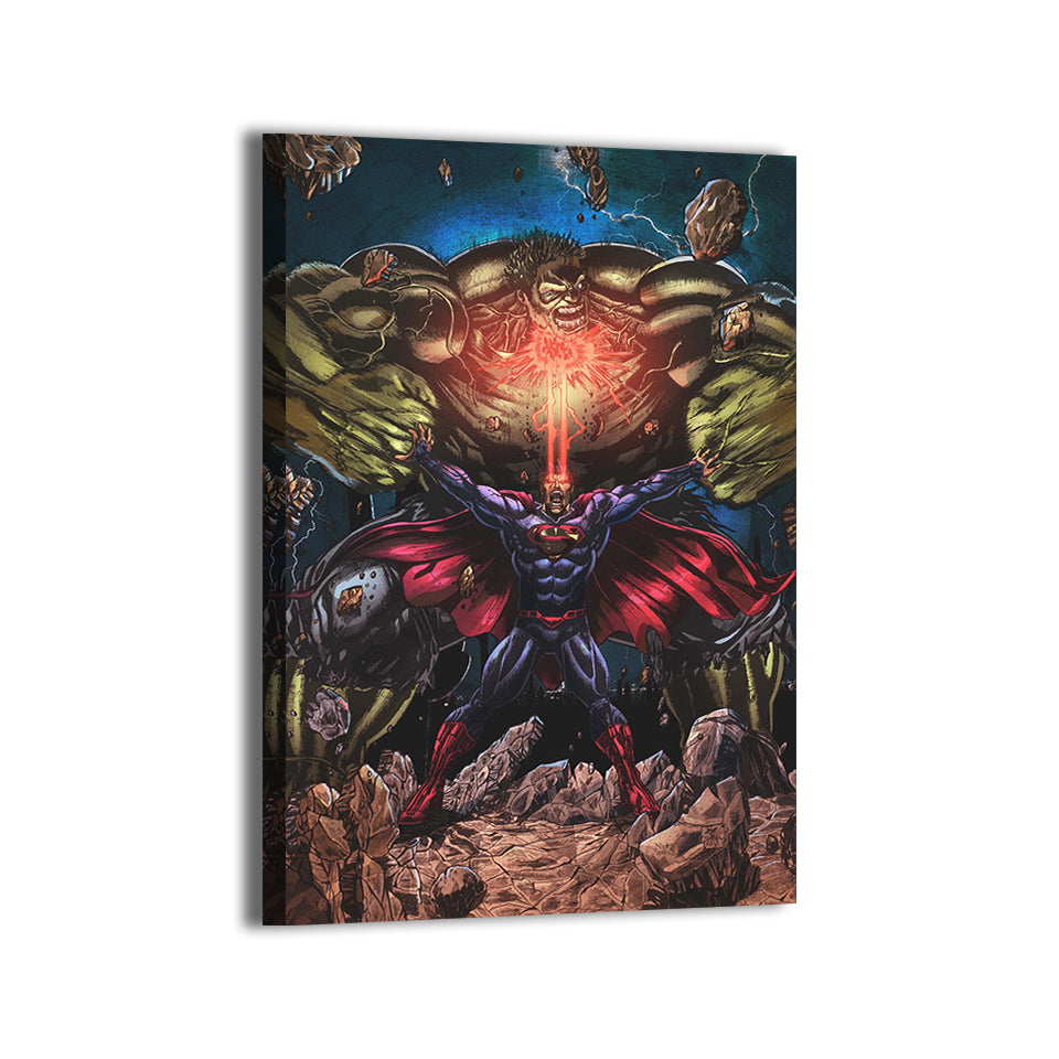 Superman Vs Hulk Wall Art