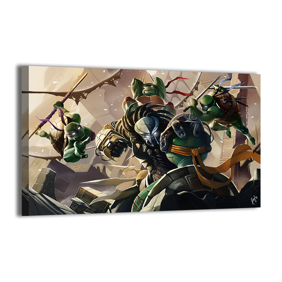 Predator Vs Mutant Teens Wall Art