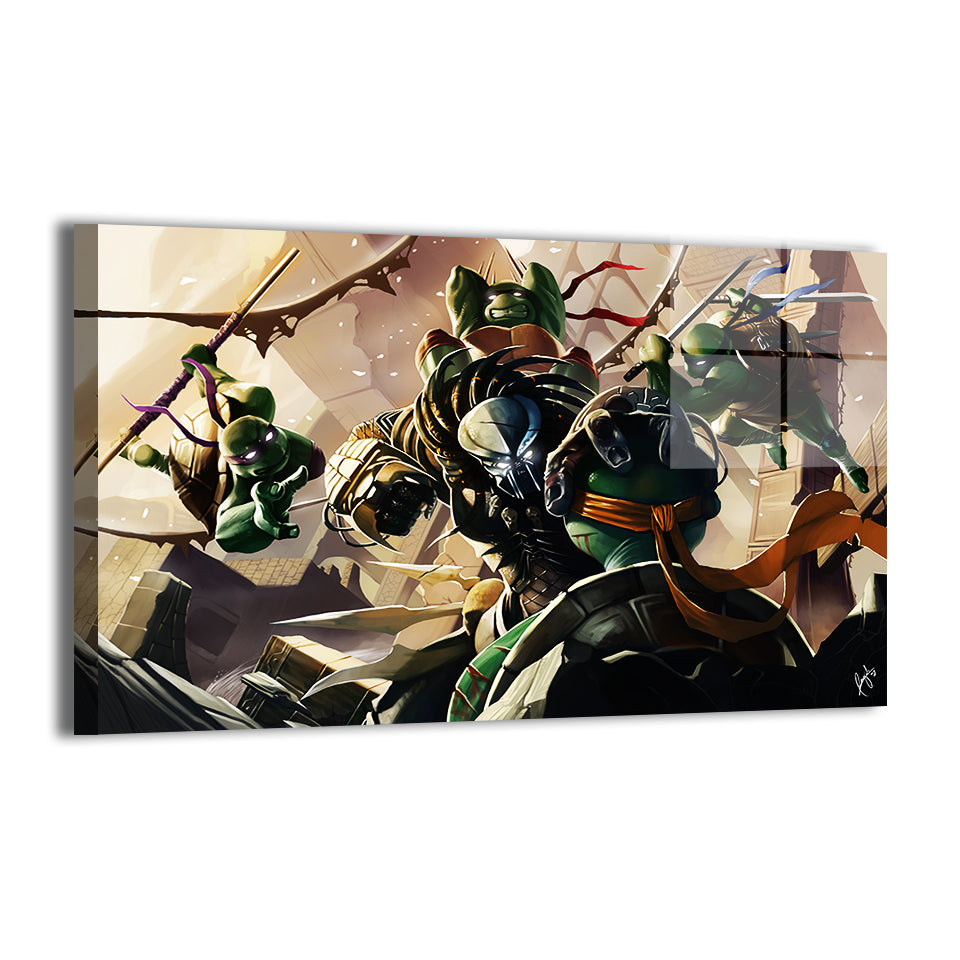 Predator Vs Mutant Teens Wall Art