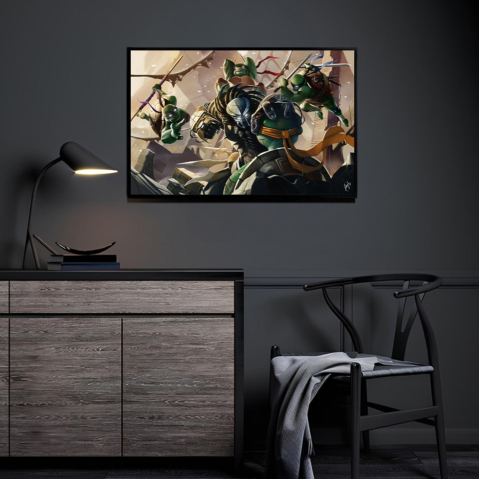 Predator Vs Mutant Teens Wall Art