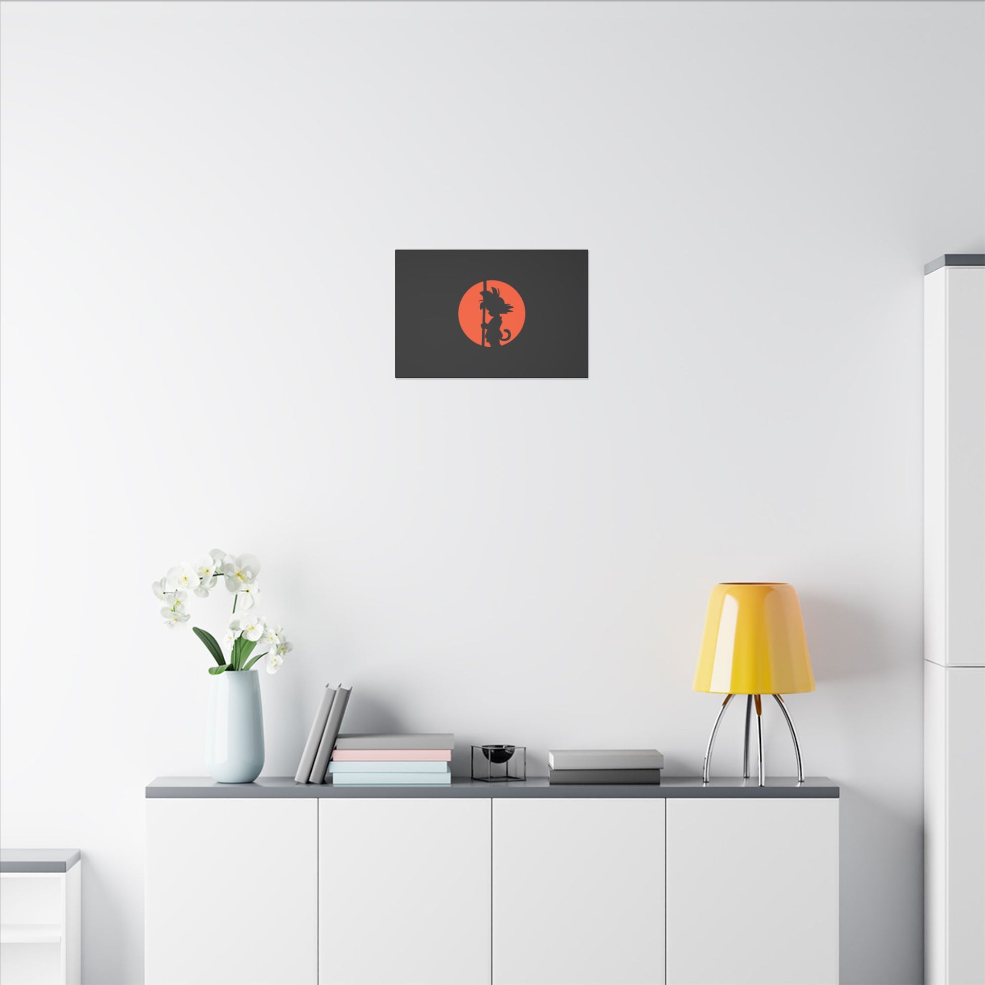 "Kid Goku Wall Art on premium canvas, acrylic, and metal – front view featuring iconic young Goku"
