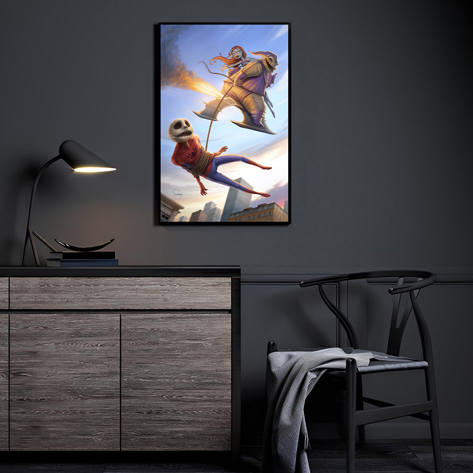 Saving Sally - Jack the pumpkin King Wall Art