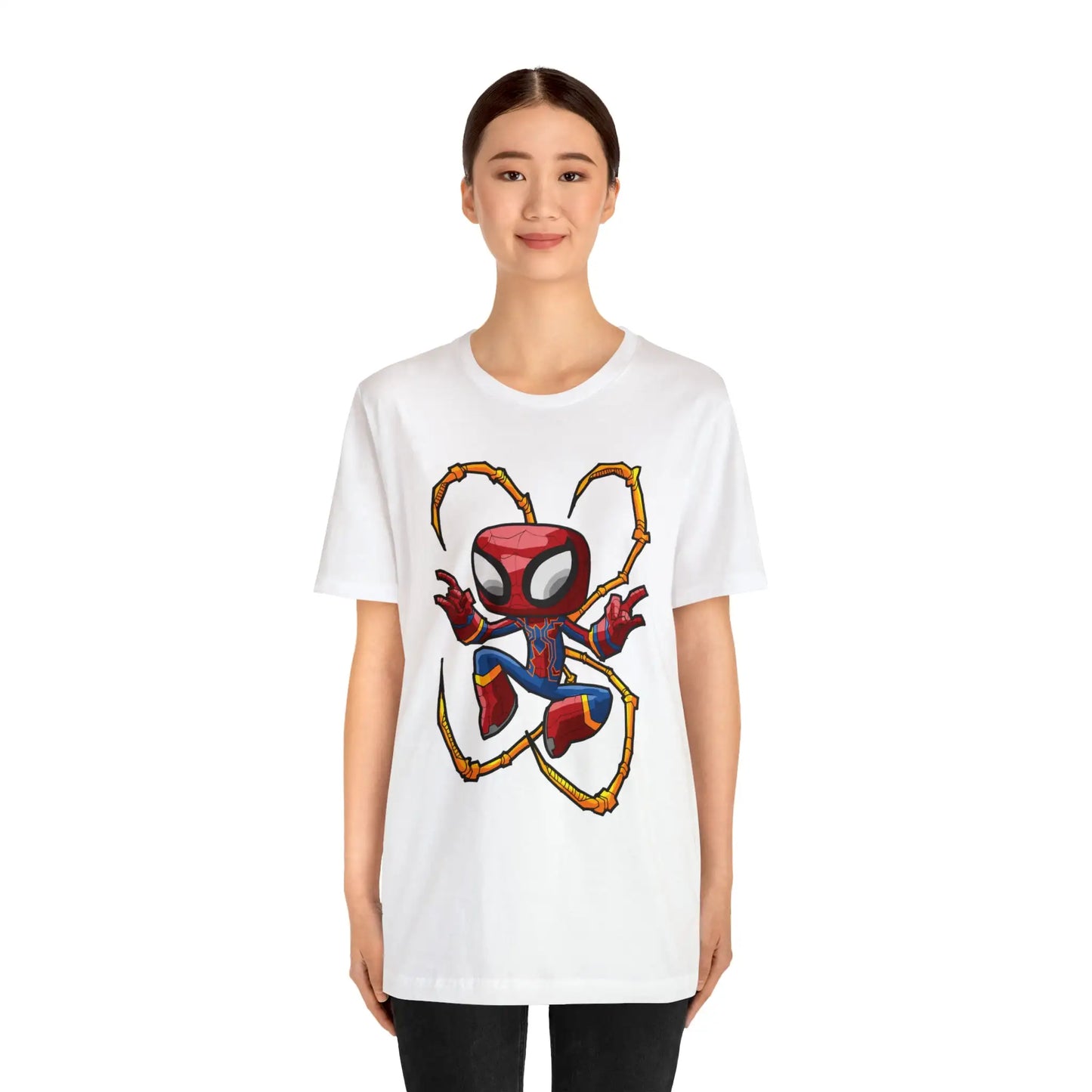 Iron Spider-Man T-Shirt Cartoon Parody Tee Unisex For Men and Women