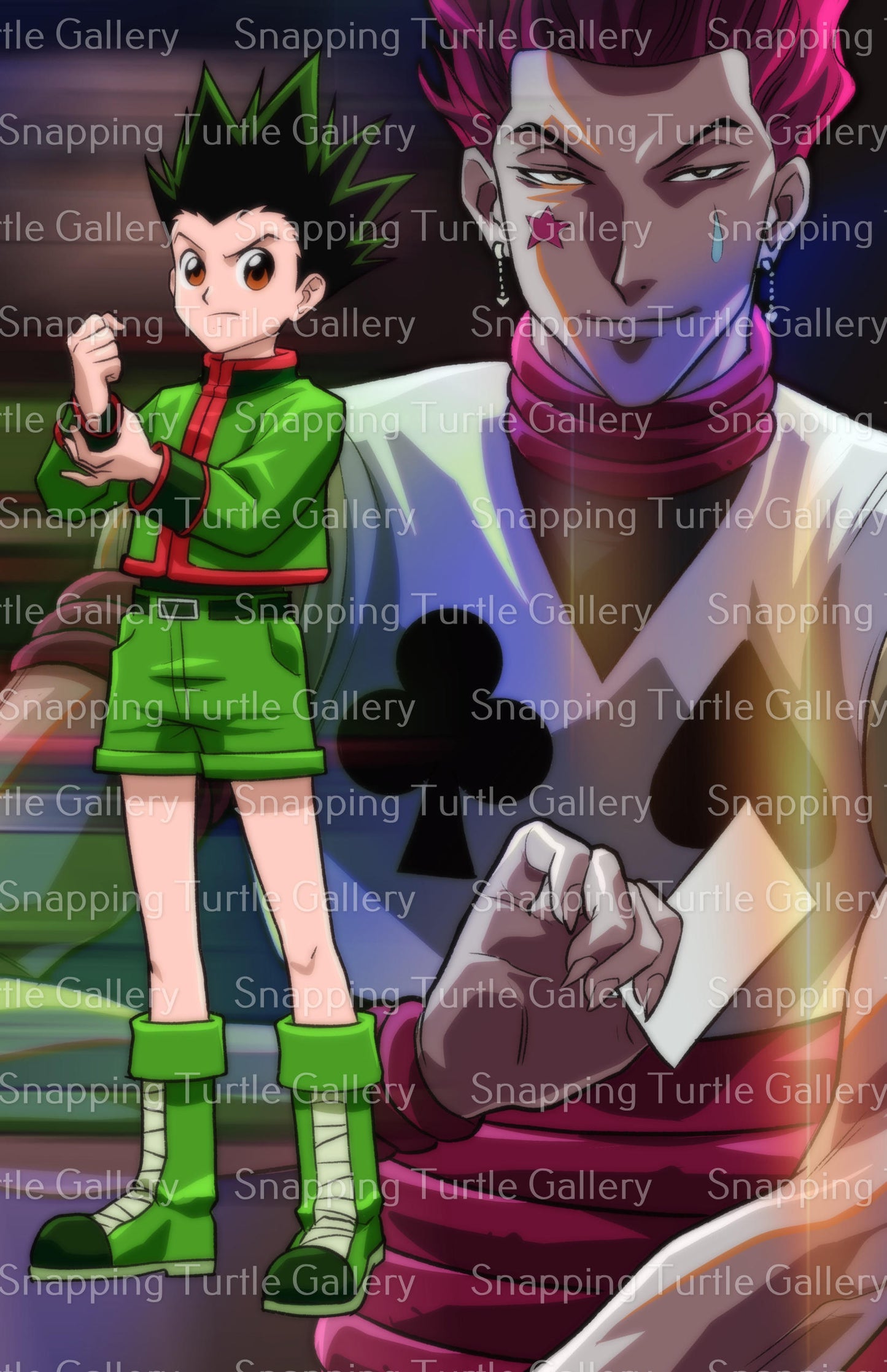 Gon Vs Hisoka Wall Art