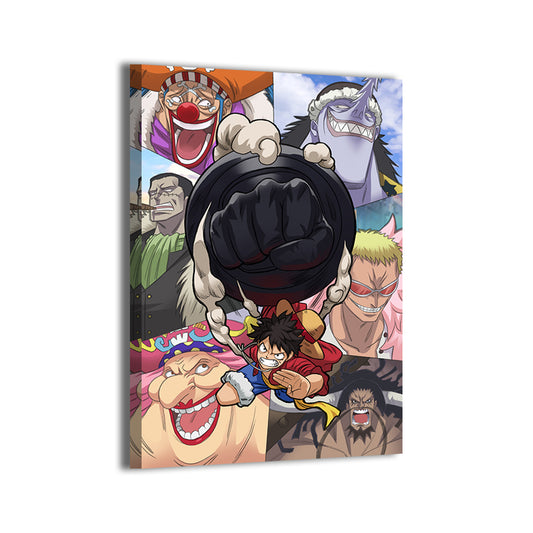 The Pirate Captains Vs Luffy Wall Art