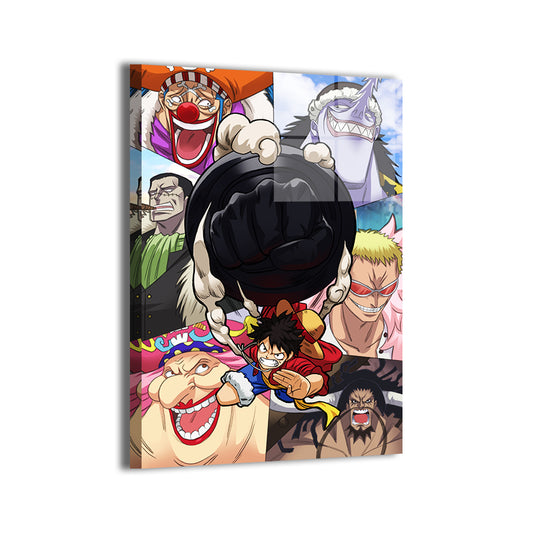 The Pirate Captains Vs Luffy Wall Art