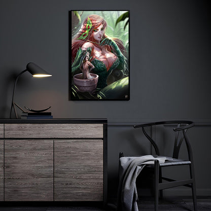 Poison Ivy and Baby Groot Wall Art