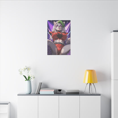 Sexy Roxanne Wolf Wall Art on premium canvas, acrylic, and metal – front view featuring Roxanne Wolf from Five Nights at Freddy’s